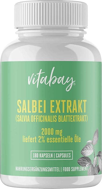 Vitabay Salbei Kapseln Gegen Schwitzen Hochdosiert Vegan