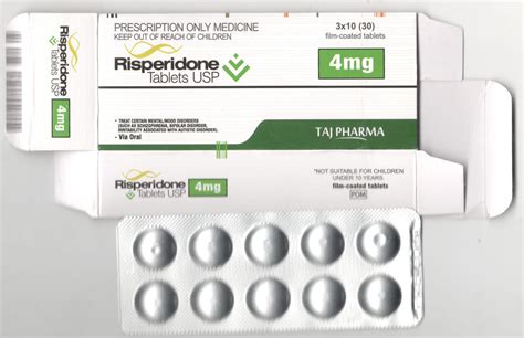 Risperidone Mg Mg Film Coated Tablets Taj Pharma Taj Generics