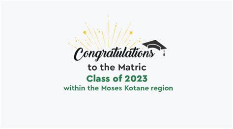 Congratulations To Matrics 2023 Moses Kotane Local Municipality