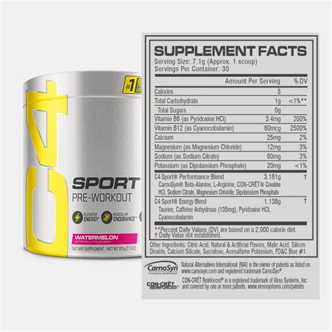 C4 Sport Pre-Workout 30 servings 200g | С4 Энергетик 30 порция (Со ...