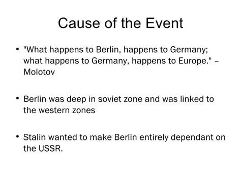 The Berlin Blockade