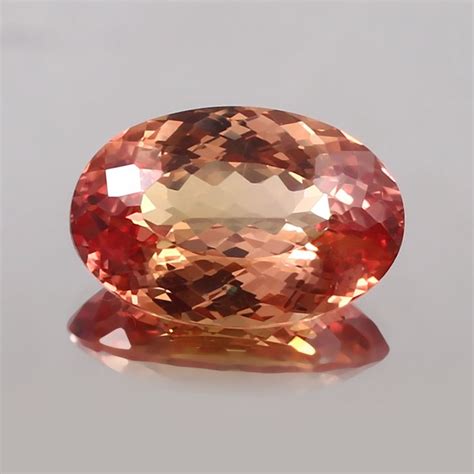 Aaa Flawless Peach Bicolor Ceylon Padparadscha Sapphire Loose Oval