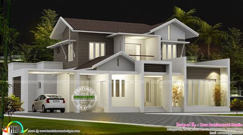 Beautiful Sq Ft Modern Sloping Roof Home