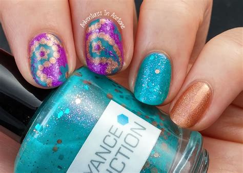 Paisley Skittlette Manicure Adventures In Acetone