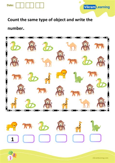 Download Count The Same Type Of Object And Write The Number Worksheets