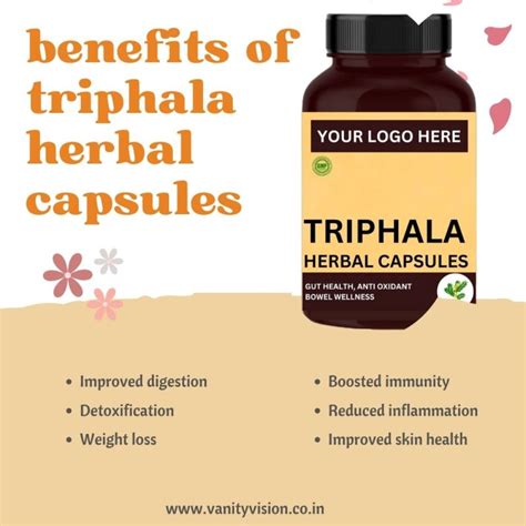 Vanity Vision Triphala Herbal Capsules Packaging Type Plastic Bottle