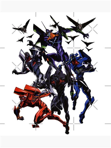 "Neon Genesis Evangelion All EVAS " Poster by bawabuf | Redbubble