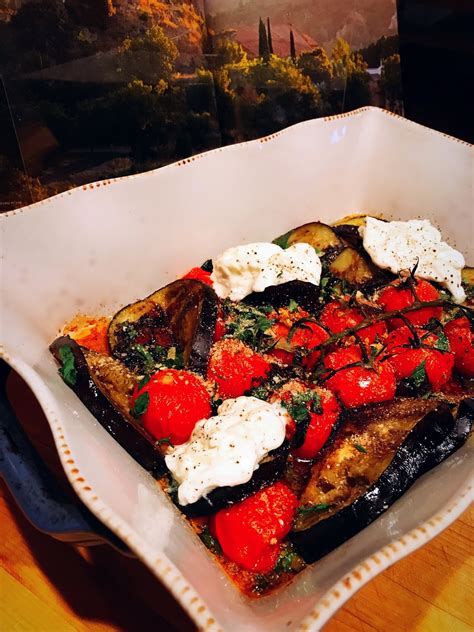 Madame Anne Aux Fourneaux Aubergines Grill Es Tomates Confites Et