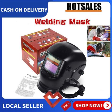 Ready Stocksolar Powered Auto Darkening Welding Helmet Arc Tig Mig