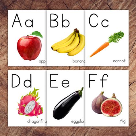 Fruits & Vegetables Alphabet Poster Set | Little Spark Company