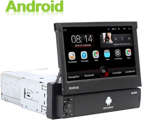 Android Autoradio 1 Din GPS CAMECHO 7 Pouces Flip Out Écran Tactile