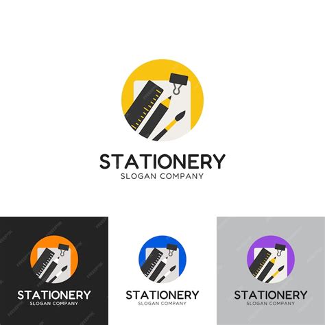 Free Vector | Flat design stationery store design template