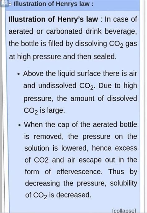 Illustration Of Henrys Law Illustration Of Henry S Law In Case Of Aer