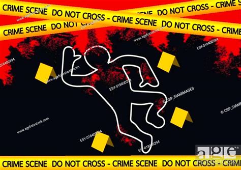 Crime Scene Danger Tapes Illustration Stock Vector Vector And Low