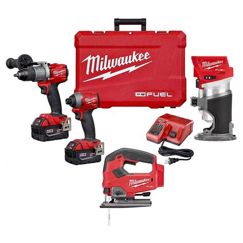 Milwaukee Tool M18 Fuel 18v Lithium Ion Brushless Cordless 4 Tool Combo Kit With 2 5ah