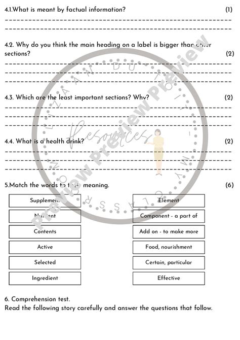 Grade 5 English First Language Test • Teacha