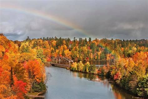 Rainbow And Fall Colors In Marquette Fall In Michigan Pure Michigan