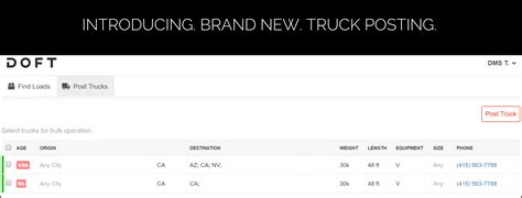 Doft | Post Your Truck to Find Better-Paying Loads