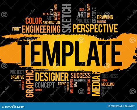 TEMPLATE word cloud stock illustration. Illustration of decoration ...