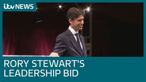 Live Rory Stewart Launches Tory Leadership Campaign Itv News Youtube