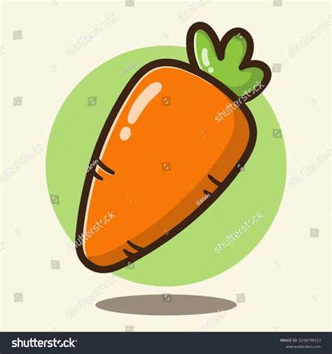 Illustration Cute Cartoon Carrot Vector Stock Vector Royalty Free