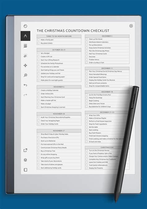 Download Printable The Christmas Countdown Checklist Pdf