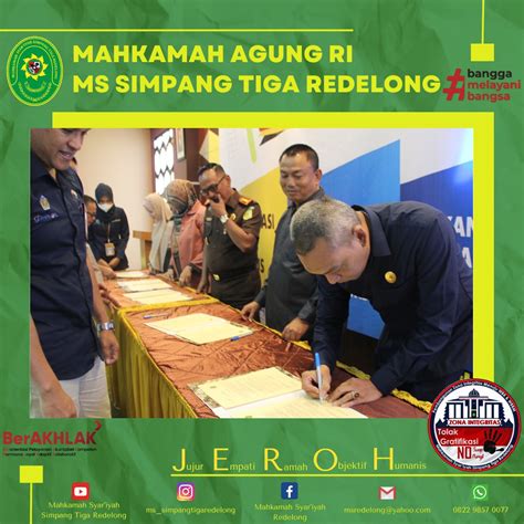 MS Simpang Tiga Redelong Menerima DIPA Tahun Anggaran 2023 Mahkamah