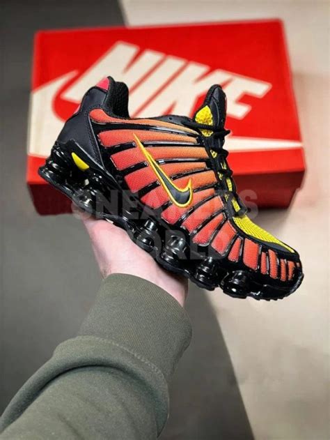 Nike Shox TL Black Metallic Hematite Orange Yellow купить в Спб Мск