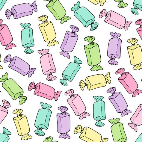 Seamless Pattern Sweet Vector PNG Images, Colorful Candy Sweets Food ...