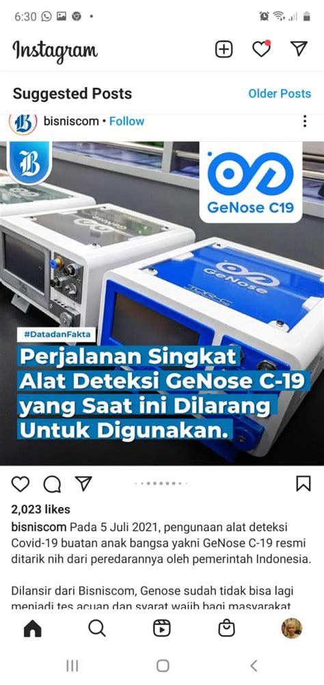 GeNose C19 Tidak Ditarik Izin Edarnya Masih Digunakan Di Banyak Sektor