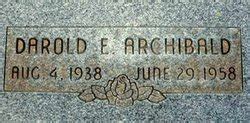 Darold Eugene Archibald 1938 1958 Homenaje De Find A Grave