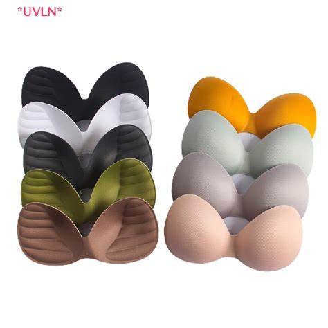 UVLN Women Bikini Padded Inserts Breast Bra Enhancer Push Up Chest Invisible Pad New Shopee