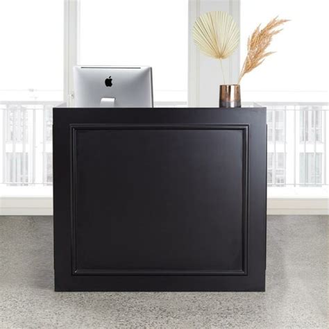 Small Black Salon Reception Desk Stylish Black Shop Front Desk