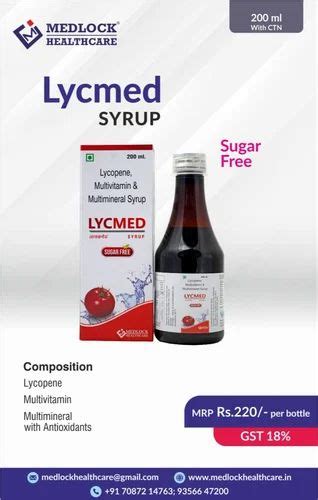 Lycopene Multivitamin Multimineral Syrup 200 Ml At Rs 220piece In