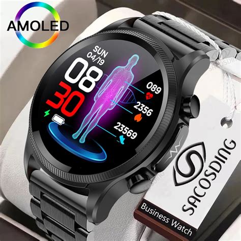 Reloj Inteligente Para Hombre Dispositivo Resistente Al Agua Ecg Ppg