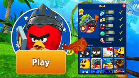 Sonic Dash Red From Angry Birds Unlocked Fully Upgraded All