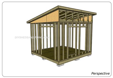 12x12 Shed Plans Free Slant Roof Material List Diy