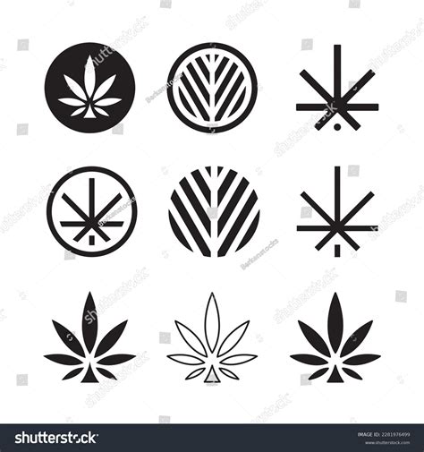 Cannabis Dispensary Logo Icon Brand Marks Stock Vector Royalty Free