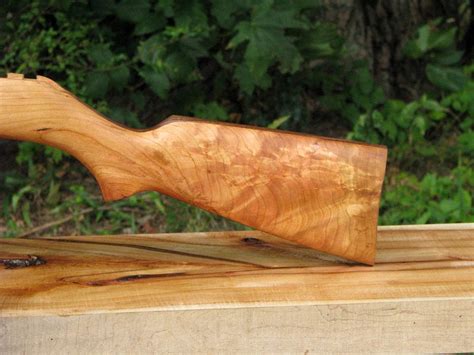 Wild Cherry And Black Walnut Gunstock For A 22 Rimfire By