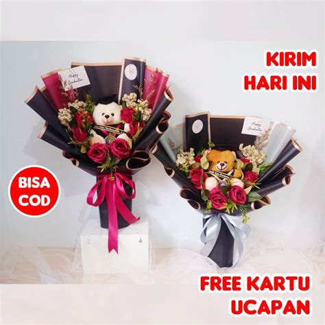 Jual Ready Buket Boneka Toga Kado Hadiah T Box Wisuda Graduation