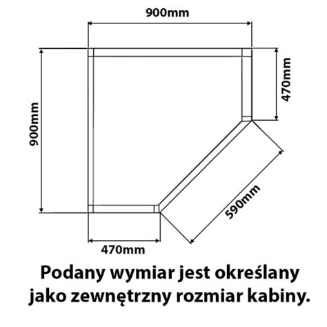 KABINA PRYSZNICOWA PIĘCIOKĄTNA KZ91B CZARNA 90x90 CM sklep Hydrosan eu