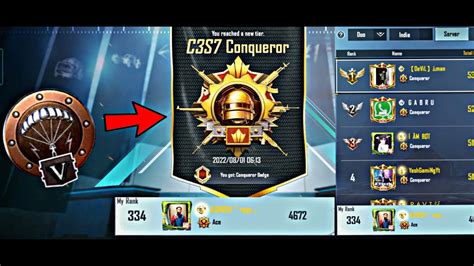 How To Reach Conqueror In Bgmi Bgmi Rank Push To Conqueror First