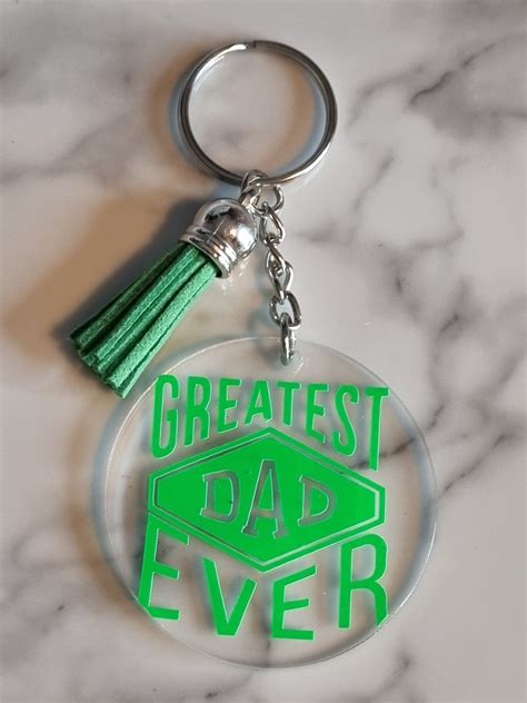 Worlds Greatest Dad Keyring Aka Designs