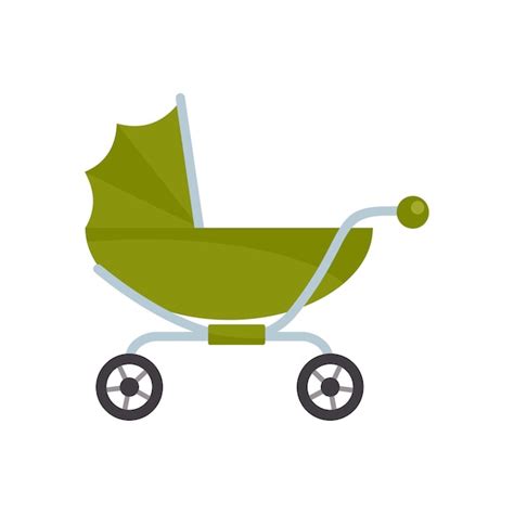 Premium Vector Classic Baby Pram Icon Flat Illustration Of Classic