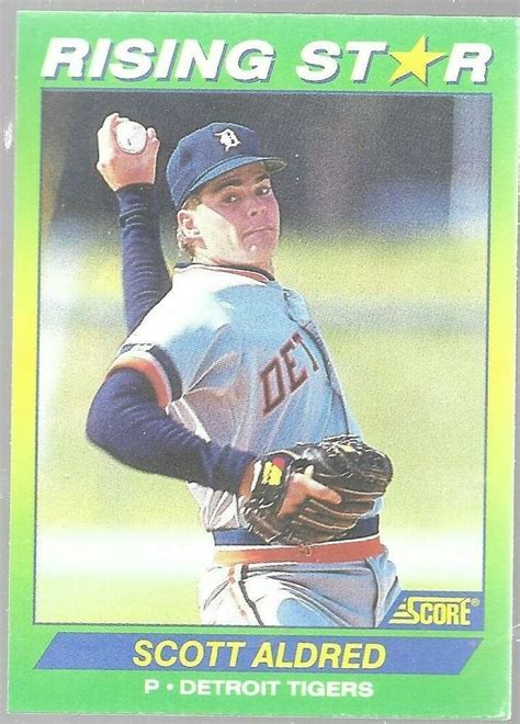 1992 Score Rising Star Scott Aldred 41 Rookie Detroit Tigers Baseball