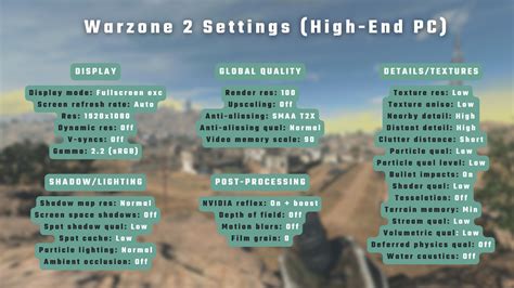 The Best Warzone Settings For High Fps Setup Gg