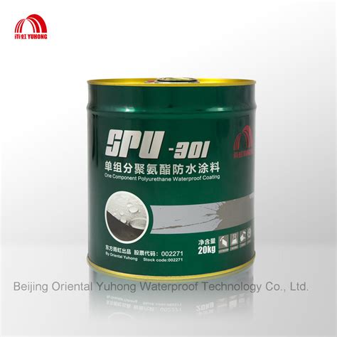 Horizontal Applied One Component Polyurethane Waterproof Coating Spu