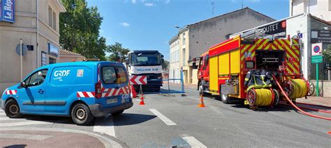 Évacuation du Cours des Fossés à Langon après une fuite de gaz