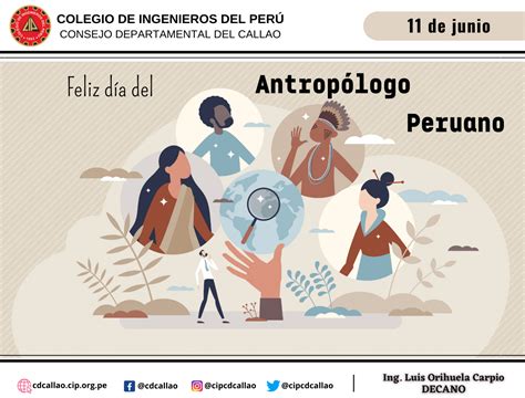 De Junio Del Feliz D A Del Antrop Logo Peruano Consejo