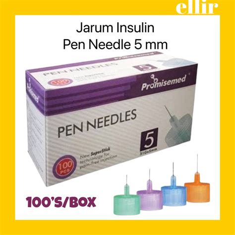 Promisemed Pen Needles Jarum Insulin 5mm X 100 Pcs Shopee Malaysia